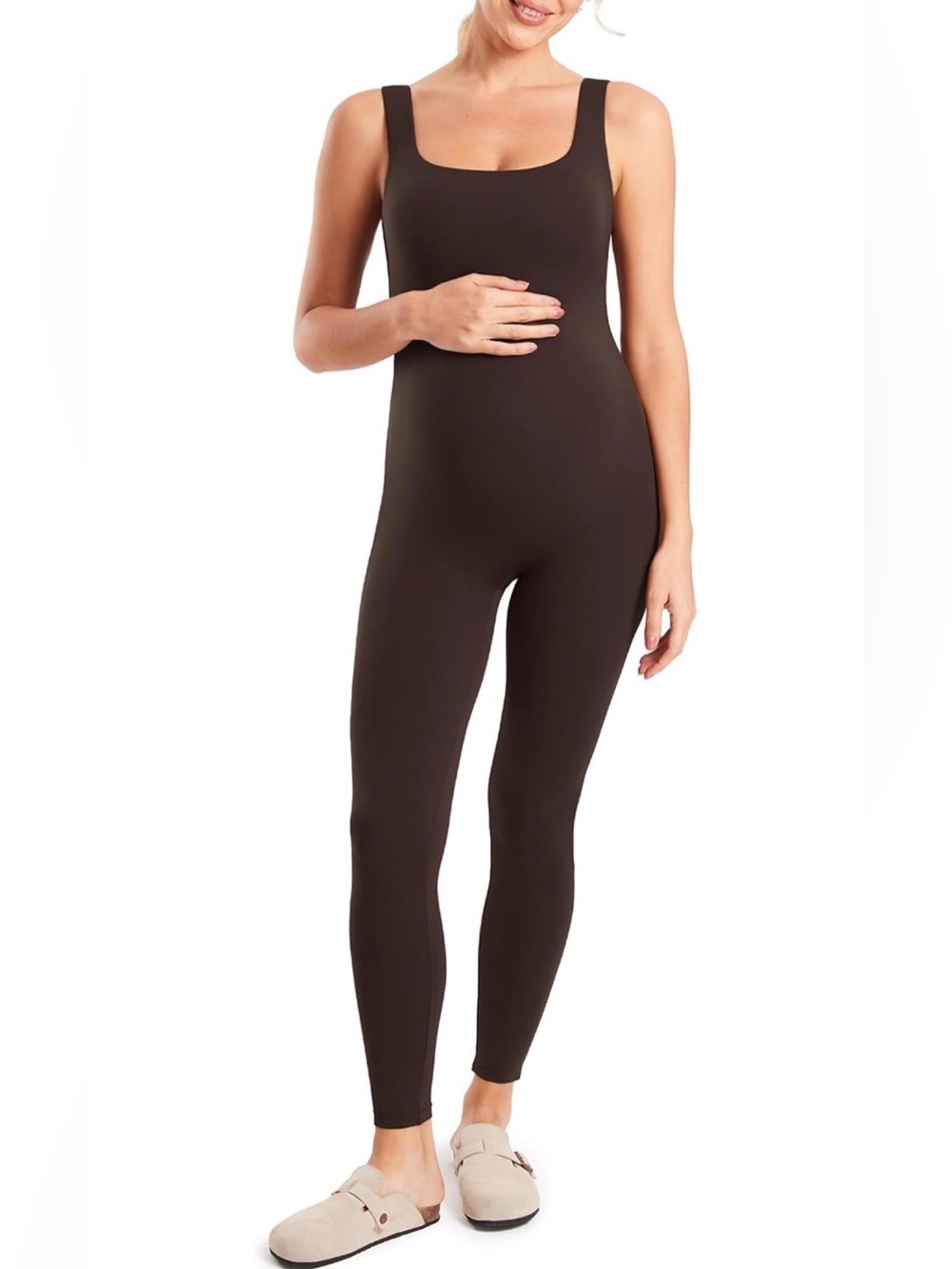 MOMANDA Maternity Jumpsuit Leggings 25"